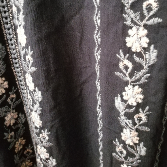 Trixxi Coastal Grandmother Embroidered Lined Swing Jumper Dress, XL - Picture 3 of 8